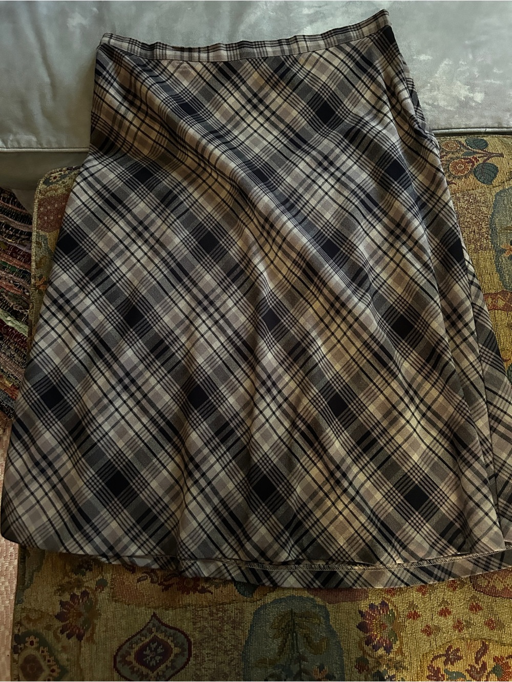 Plaid maxi skirt